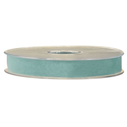 Article Ruban de velours bleu clair, ruban décoratif, ruban cadeau bleu 15 mm, 7 m