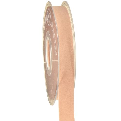 Floristik24 Ruban de velours rose saumon, ruban cadeau décoratif, 15 mm, 7 m