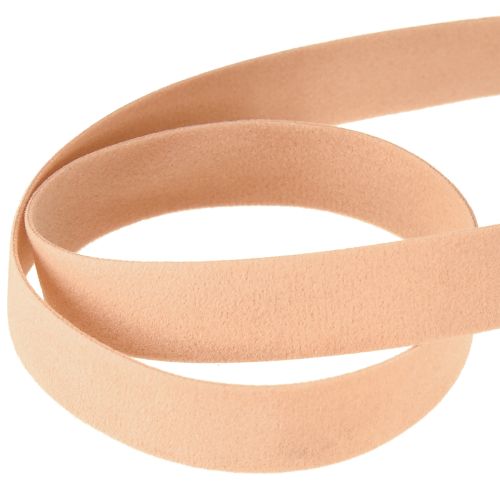 Article Ruban de velours rose saumon, ruban cadeau décoratif, 15 mm, 7 m
