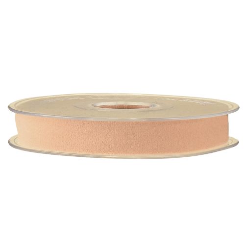 Article Ruban de velours rose saumon, ruban cadeau décoratif, 15 mm, 7 m