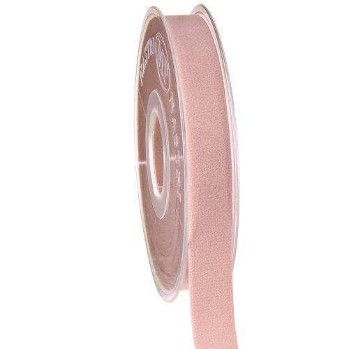 Floristik24 Ruban de velours rose pour bijoux, ruban cadeau, 15 mm, 7 m