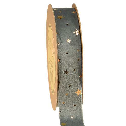 Article Ruban velours ruban étoile ruban bijoux or gris W25mm L8m
