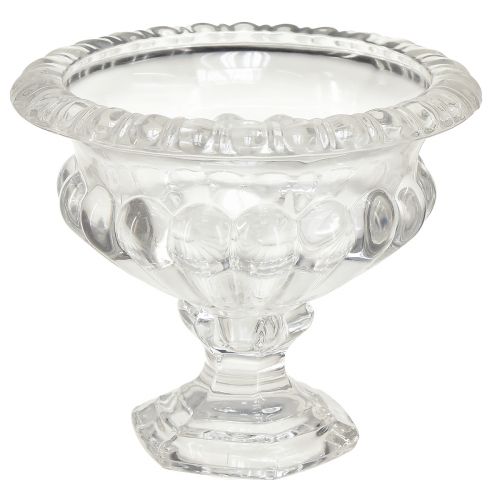 Article Bol en verre classique avec base au design vintage – Transparent, Ø13 cm x 11 cm – Utilisation polyvalente pour la décoration de trophées