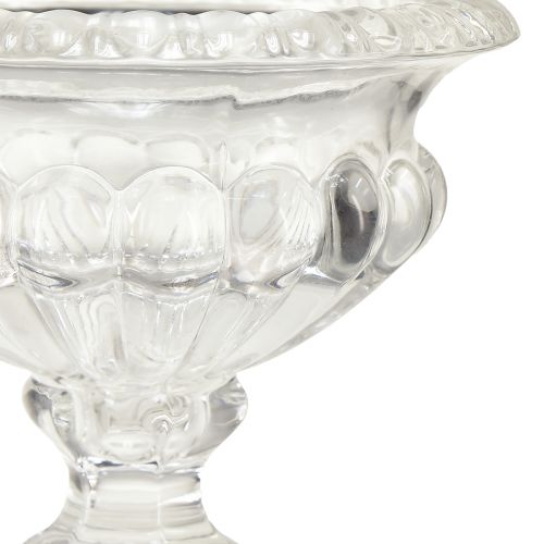 Article Bol en verre classique avec base au design vintage – Transparent, Ø13 cm x 11 cm – Utilisation polyvalente pour la décoration de trophées