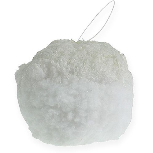 Boule de neige avec des paillettes blanches 25 cm