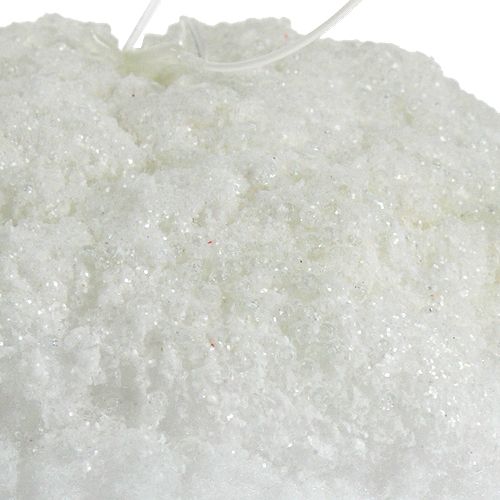 Floristik24 Boule de neige avec des paillettes blanches 25 cm