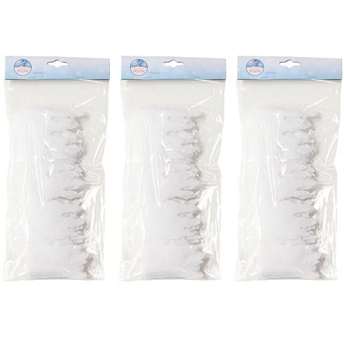 Article Guirlande de glaçons en polaire neige blanche ou pailletée 9×200cm 6pcs
