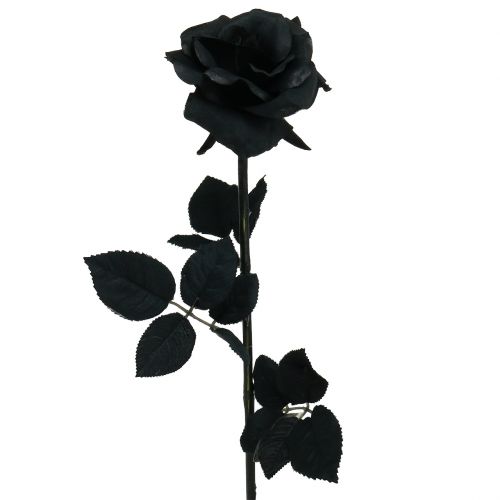 Rose Fleur de Soie Noir 63cm