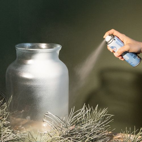 Spray neige argenté à paillettes pour fenêtres et décoration hivernale 150 ml | Floristik24.be