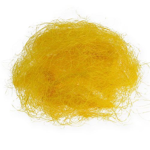 Article Décoration printanière, jaune sisal, laine de sisal 300g