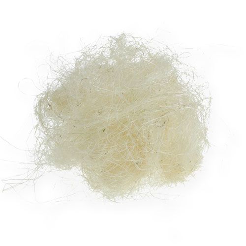 Floristik24 Sisal blanchi, rembourrage, produit naturel 300g