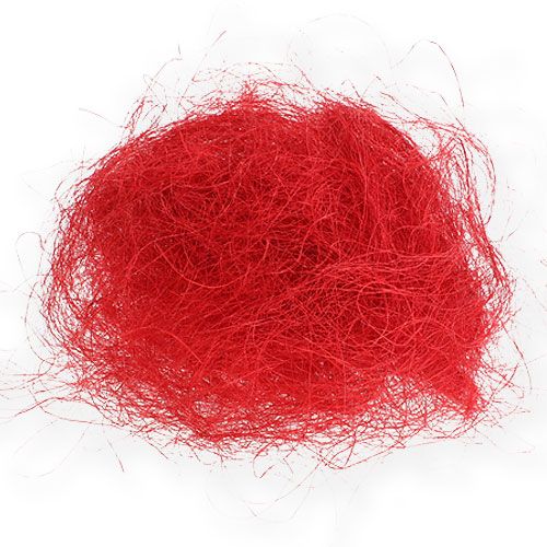 Sisal rouge, décoration de Noël, laine de sisal 300g