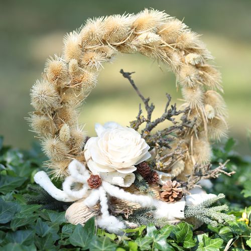 Article Sola Flowers Fleurs en bois Décoration Mix Crème 6-11cm 12-15 pcs
