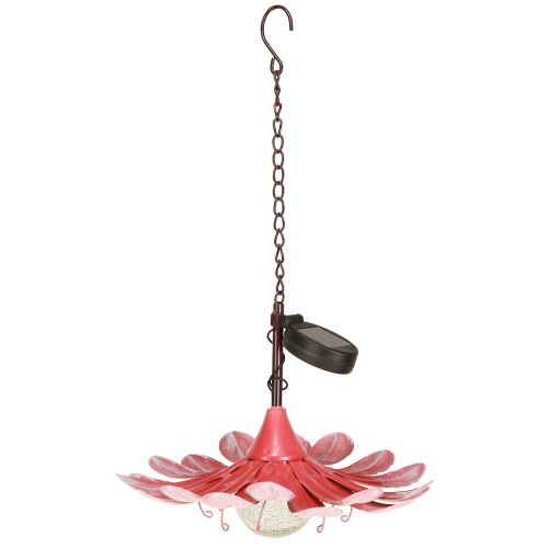Article Lampe Solaire LED Fleur Jardin LED Métal Rose Ø30cm