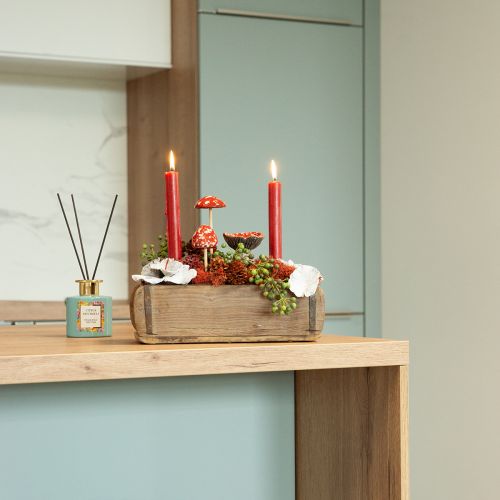 Floristik24 Bougies coniques Bougies rouges Décoration de bougie Noël Ø21/170mm 6 pièces