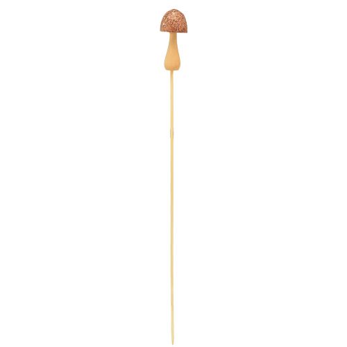 Article Bouchon de fleur bouchon décoratif champignon bois marron Ø2,5cm 8 pièces