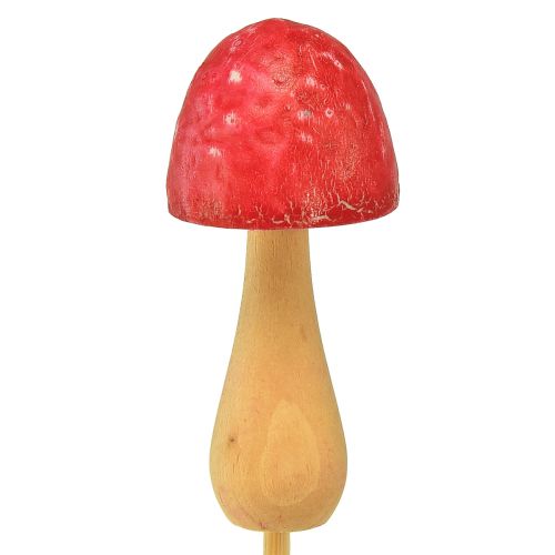 Article Bouchon de fleur champignon bouchon décoratif en bois rouge Ø2,5cm 8 pièces