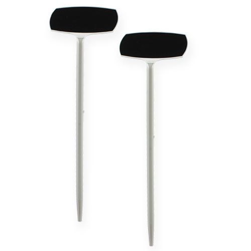Etiquettes pour plantes 50cm noires inclinées 10pcs