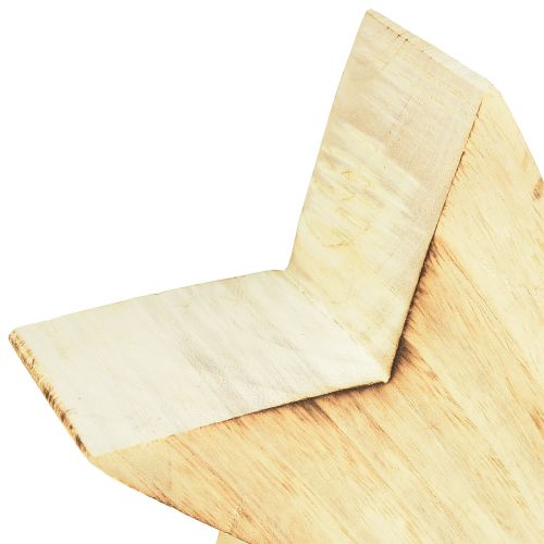 Article Étoile décorative rustique en bois - aspect bois naturel, 20x7 cm - décoration de pièce polyvalente