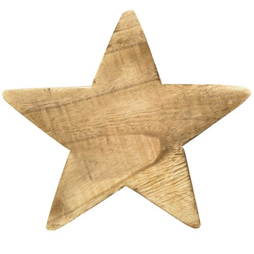 Article Étoile décorative rustique en bois de paulownia - aspect bois naturel, 25x8 cm - décoration d&#39;intérieur polyvalente