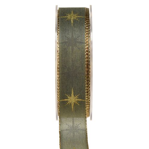 Ruban étoile ruban bijoux étoiles gris or W25mm L20m