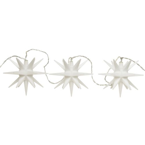 Chaîne lumineuse étoilée LED blanche minuterie intérieur extérieur 225cm