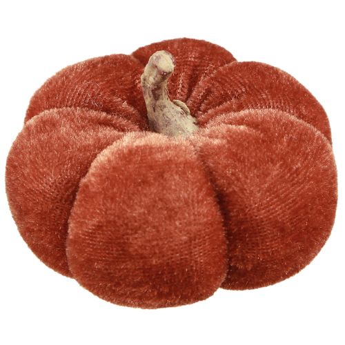 Article Tissu Citrouilles Décoration Citrouille Jaune Marron Velouté Ø7cm 9 pcs