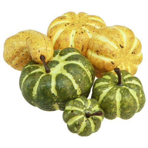 Article Décoration à disperser décoration d&#39;automne citrouilles jaune vert Ø2–4,5cm 12 pcs