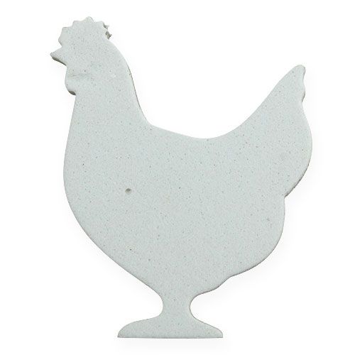 Article Saupoudrer décoration Pâques poulet, lapin blanc 4cm 96p