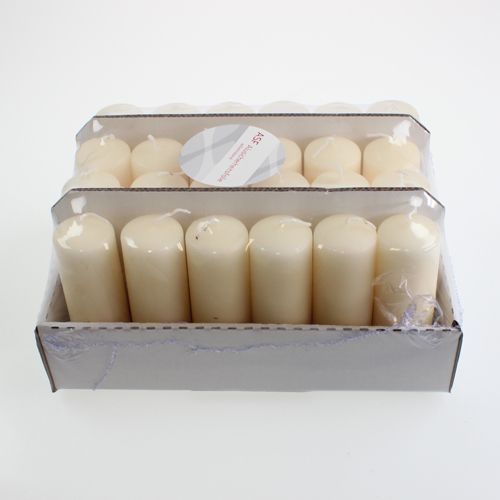 Article Bougie pilier 120/40 crème 24 pcs