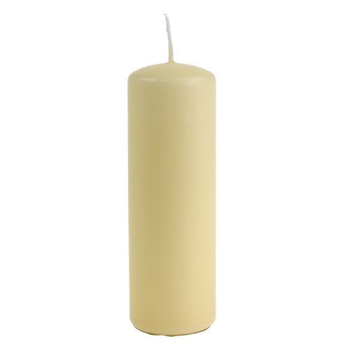Bougies piliers bougies crème H145mm Ø50mm crème 12pcs
