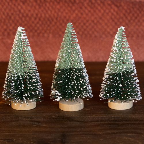 Article Mini sapin de Noël artificiel enneigé Ø5cm H10cm, lot de 6