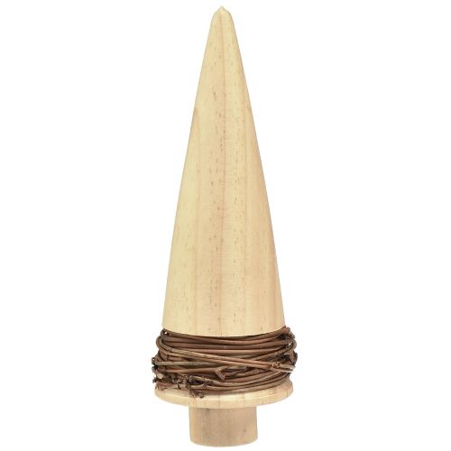 Article Décoration de table sapin de Noël en bois naturel Noël H18cm 2 pcs