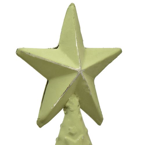 Floristik24 Sapin de Noël métal bois argent vert étoiles vintage H75cm