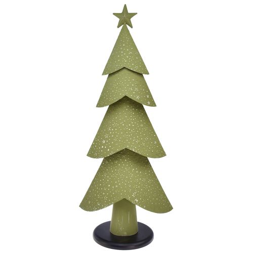 Floristik24 Sapin de Noël métal bois argent vert étoiles vintage H75cm