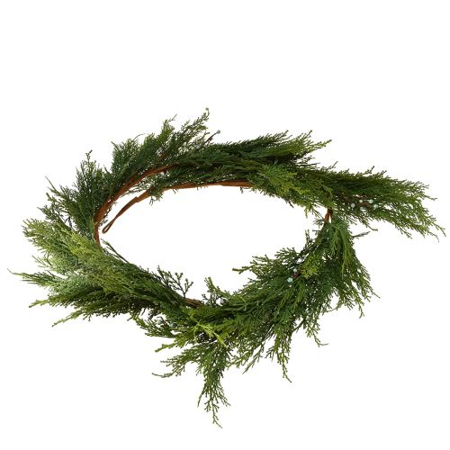 Article Guirlande de sapin Thuya aux fruits suspension décorative vert L175cm