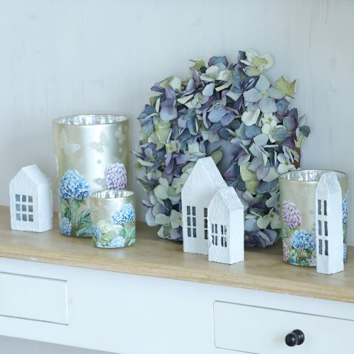 Article Porte-bougie chauffe-plat en verre à motif floral pour des moments de vie harmonieux, 18 cm