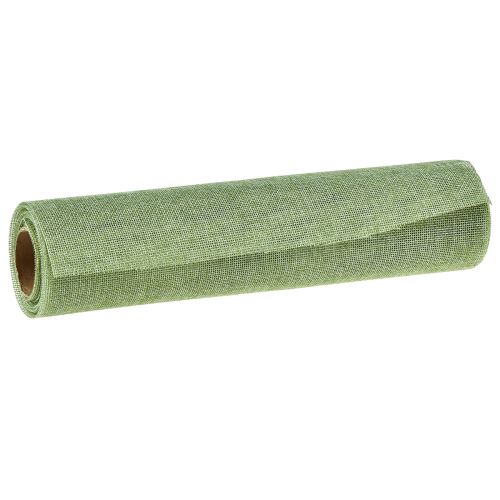 Floristik24 Chemin de table vert clair avec jute, tissu décoratif 29×450cm - Chemin de table élégant pour votre décoration festive