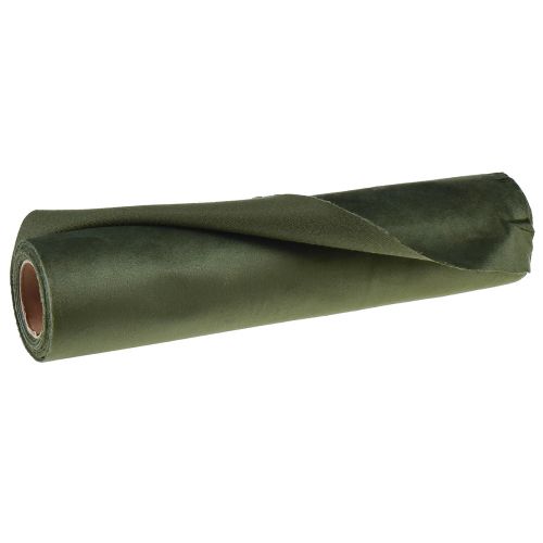 Article Chemin de table en velours vert foncé, 28×270cm - chemin de table élégant en tissu décoratif pour une décoration festive