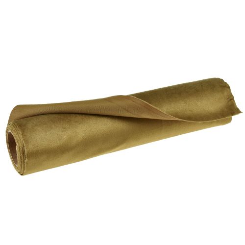 Article Ruban de table chemin de table en velours tissu décoratif marron doré 28 × 270 cm pour la décoration de table