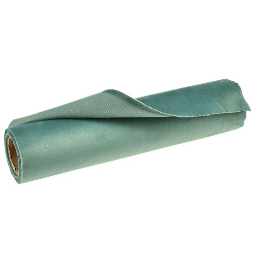 Article Chemin de table en velours vert turquoise, tissu décoratif 28×270cm - chemin de table élégant pour votre décoration festive