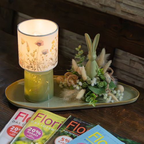 Article Lampe de table LED à motif floral pour un éclairage élégant du salon, 23 cm