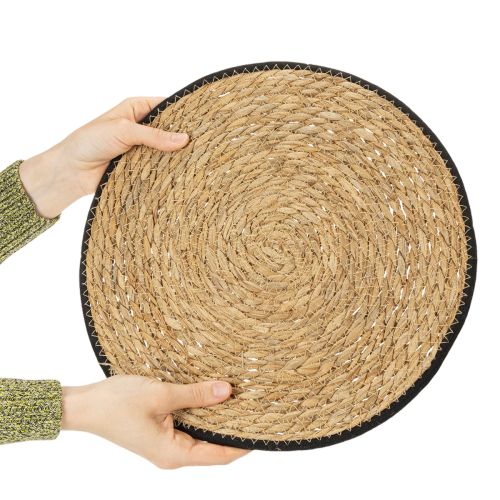 Article Set de table rond en jonc, Ø35cm, lot de 4