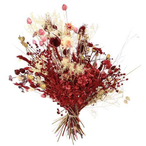 Article Bouquet sec de centaurée fraise chardon rouge blanchi 150g