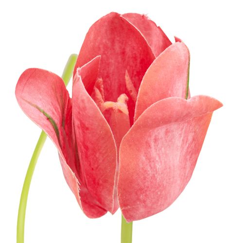 Article Fleur artificielle tulipe rouge, fleur de printemps artificielle orange H67cm