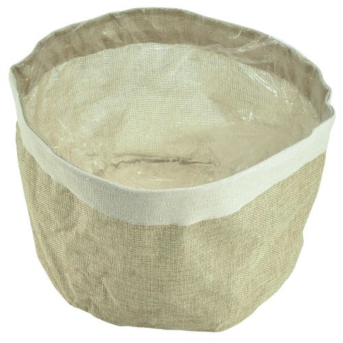 Article Jardinière Panier en Tissu de Jute Naturel Utensilo Ø26cm H21cm 3pcs