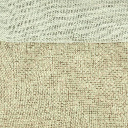 Article Jardinière Panier en Tissu de Jute Utensilo Naturel Ø21cm H19cm 3pcs