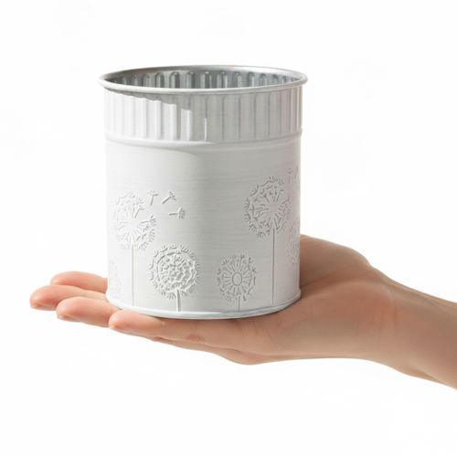 Article Pot de fleurs en forme de pissenlit, blanc, Ø9,5 cm, H11 cm
