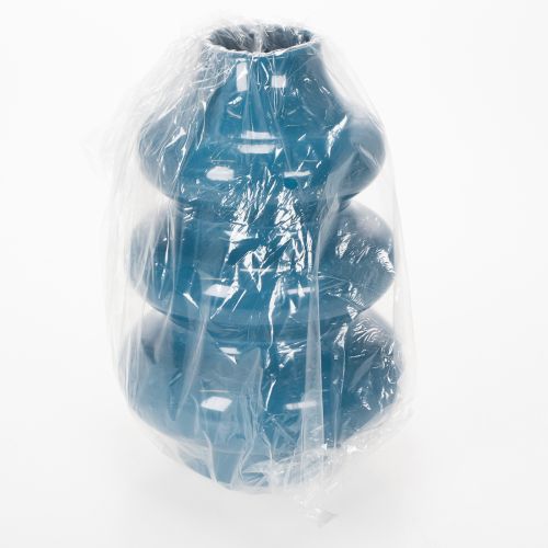 Article Vase, accessoire de décoration avec une surface ondulée pour une ambiance moderne, 23 cm