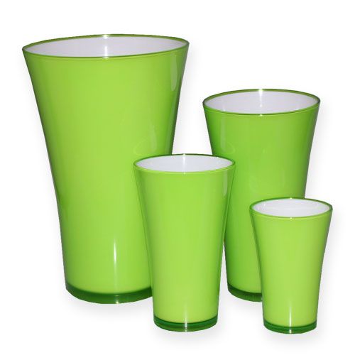 Floristik24 Vase en plastique « Fizzy » vert pomme, 1 pièce